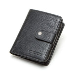 Load image into Gallery viewer, 100% Genuine Leather Men Wallets Zipper Coin Purse Short Male Money Bag Quality Designer Rfid Walet Small Card Holder Clutch
