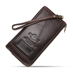 Load image into Gallery viewer, 2020 Men Wallet Clutch Genuine Leather Brand Rfid  Wallet Male Organizer Cell Phone Clutch Bag Long Coin Purse Free Engrave
