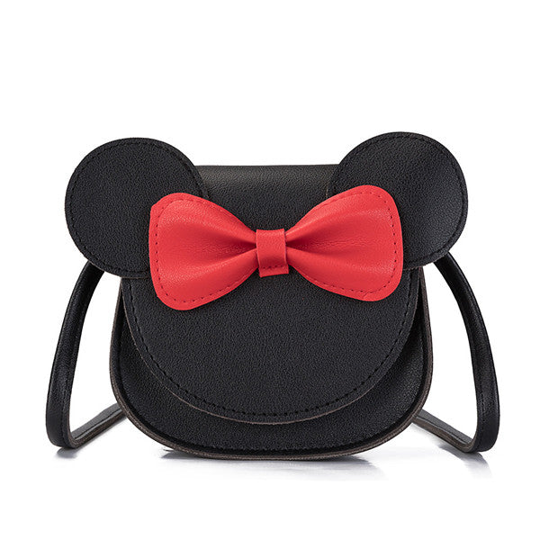 Monsisy 2020 Girl Coin Purse Handbag Children Wallet Small Coin Box Bag Cute Mouse Bow Kid Money Bag Baby Shoulder Bag Purse