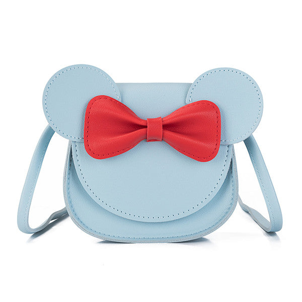 Monsisy 2020 Girl Coin Purse Handbag Children Wallet Small Coin Box Bag Cute Mouse Bow Kid Money Bag Baby Shoulder Bag Purse