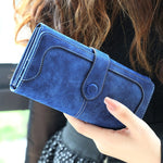 Load image into Gallery viewer, Many Departments Faux Suede Long Wallet Women Matte Leather Lady Purse High Quality Female Wallets Card Holder Clutch Carteras **Engraving not available**
