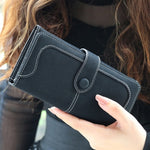 Load image into Gallery viewer, Many Departments Faux Suede Long Wallet Women Matte Leather Lady Purse High Quality Female Wallets Card Holder Clutch Carteras **Engraving not available**
