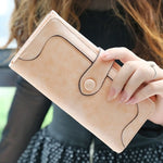 Load image into Gallery viewer, Many Departments Faux Suede Long Wallet Women Matte Leather Lady Purse High Quality Female Wallets Card Holder Clutch Carteras **Engraving not available**
