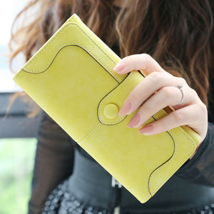 Many Departments Faux Suede Long Wallet Women Matte Leather Lady Purse High Quality Female Wallets Card Holder Clutch Carteras **Engraving not available**