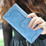 Load image into Gallery viewer, Many Departments Faux Suede Long Wallet Women Matte Leather Lady Purse High Quality Female Wallets Card Holder Clutch Carteras **Engraving not available**
