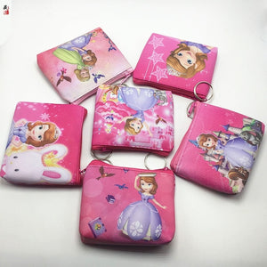 Disney Mickey Minnie Princess Child Pouch Storage Coin Cartoon Wallet Clutch Kid Pendant Coin Purse Frozen Card Case Girl Gift